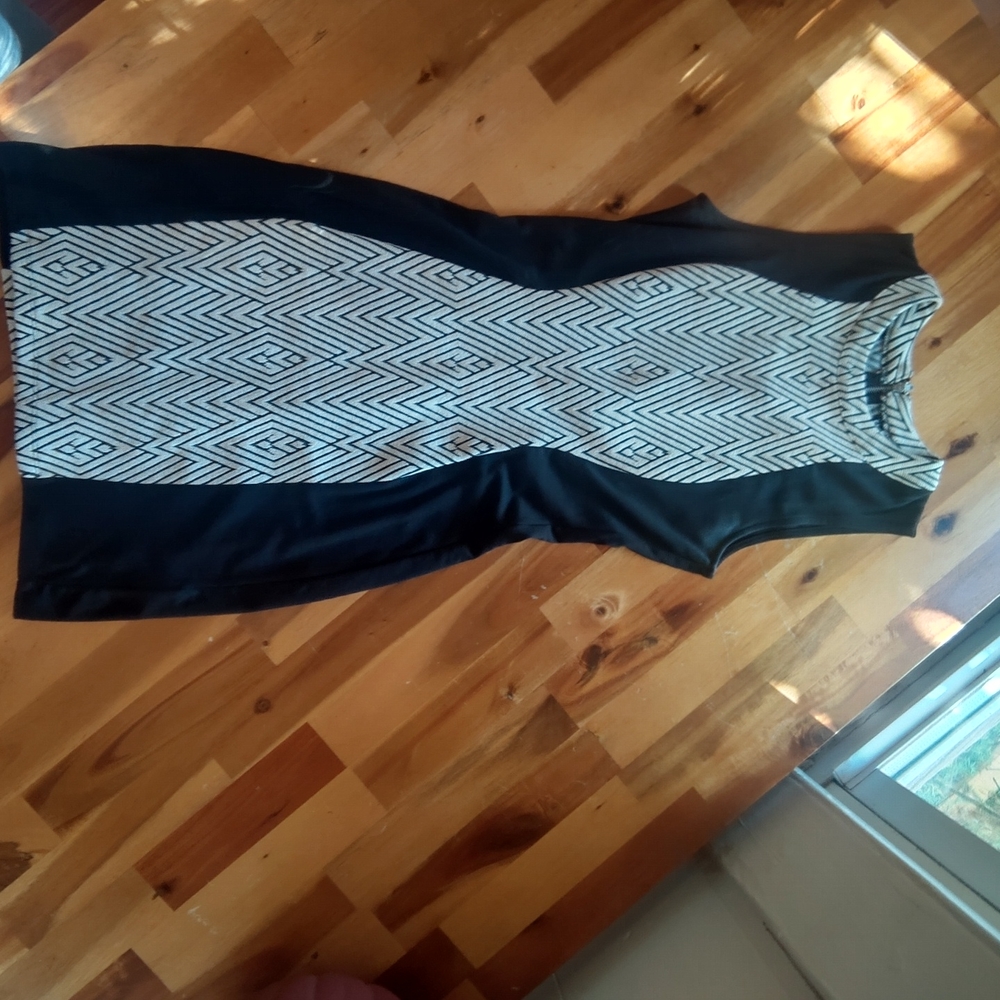 H&M cocktail dress, size 6,tan&black